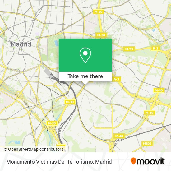 mapa Monumento Víctimas Del Terrorismo