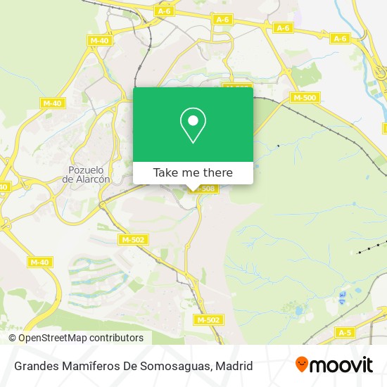 Grandes Mamîferos De Somosaguas map