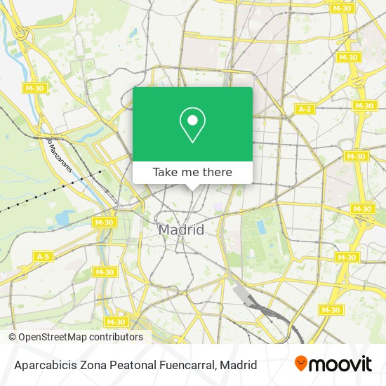 Aparcabicis Zona Peatonal Fuencarral map