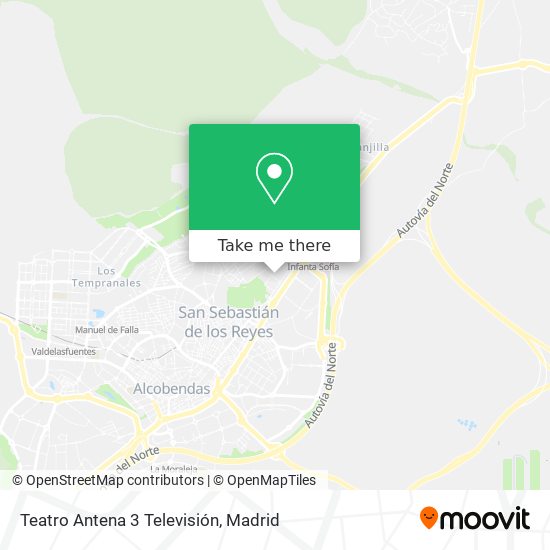 Teatro Antena 3 Televisión map