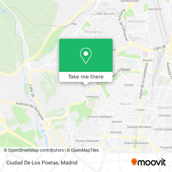 Ciudad De Los Poetas map