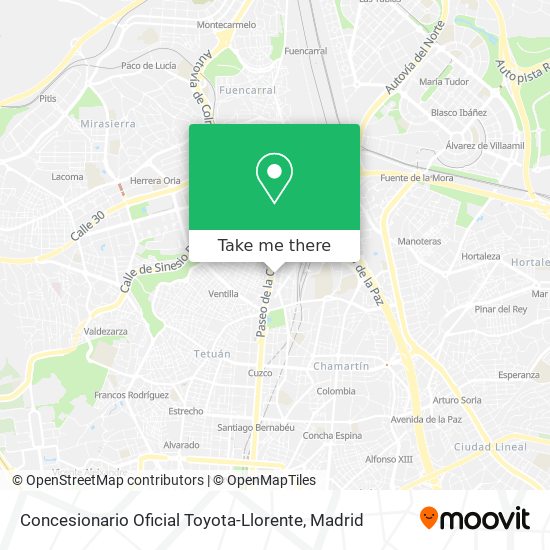 mapa Concesionario Oficial Toyota-Llorente