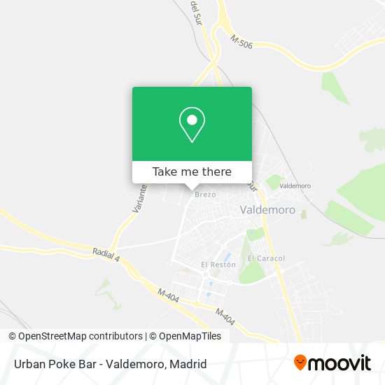 mapa Urban Poke Bar - Valdemoro