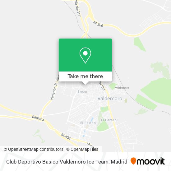 Club Deportivo Basico Valdemoro Ice Team map