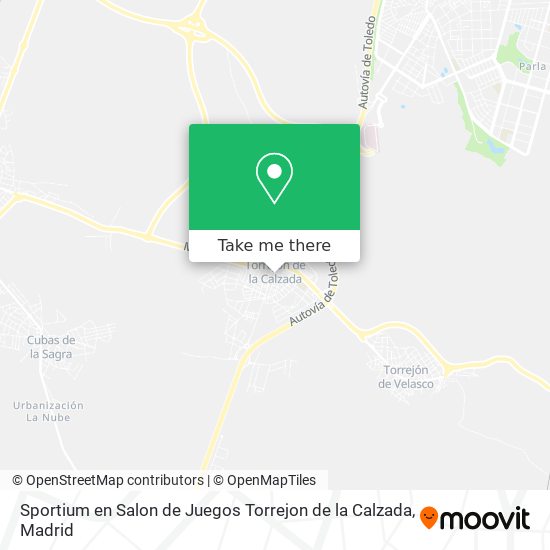 mapa Sportium en Salon de Juegos Torrejon de la Calzada