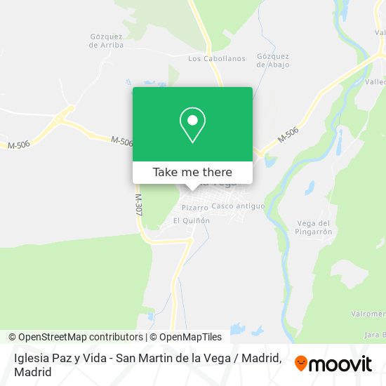 mapa Iglesia Paz y Vida - San Martin de la Vega / Madrid