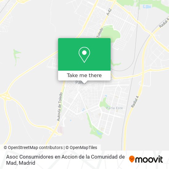 Asoc Consumidores en Accion de la Comunidad de Mad map