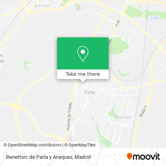 Benetton: de Parla y Aranjuez map