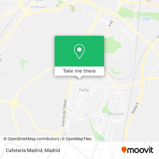 Cafetería Madrid map