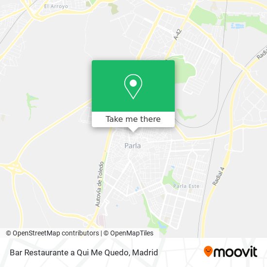 mapa Bar Restaurante a Qui Me Quedo