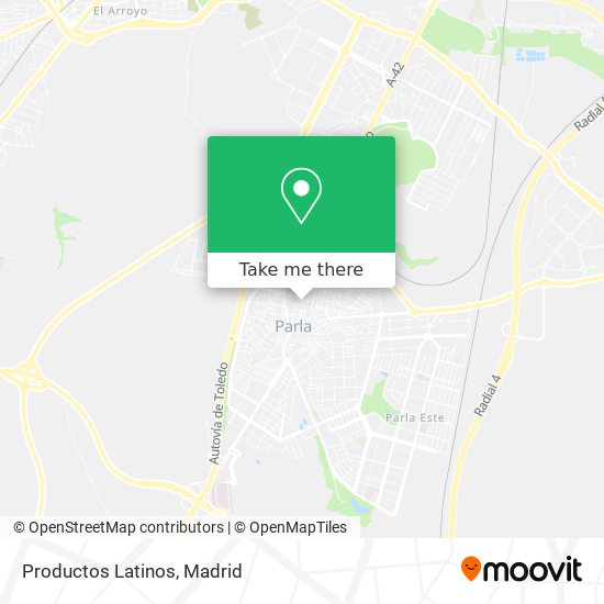 Productos Latinos map