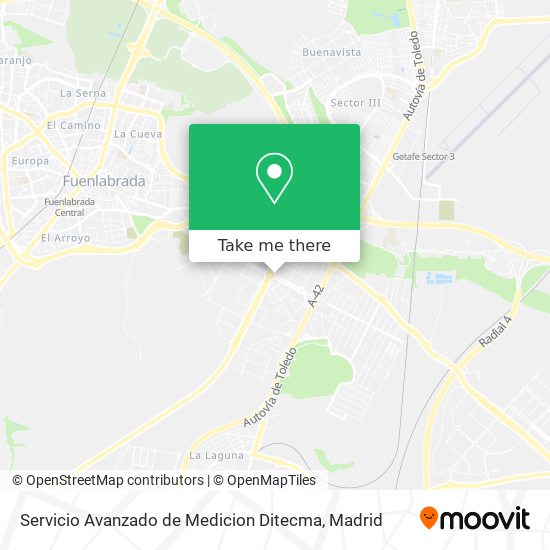 mapa Servicio Avanzado de Medicion Ditecma