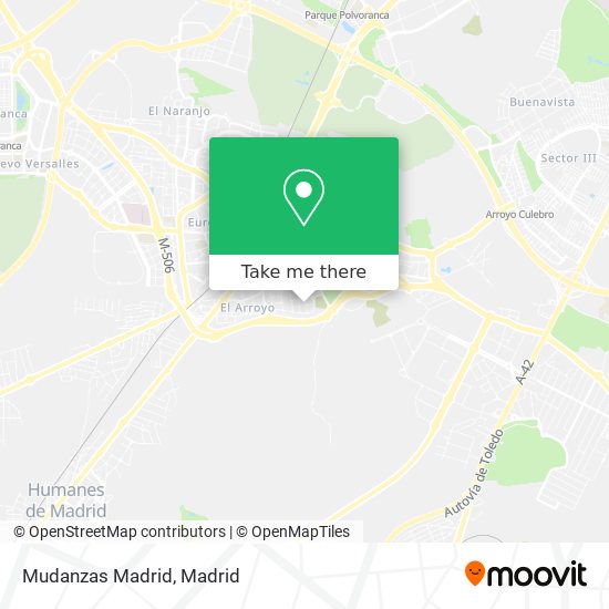 Mudanzas Madrid map