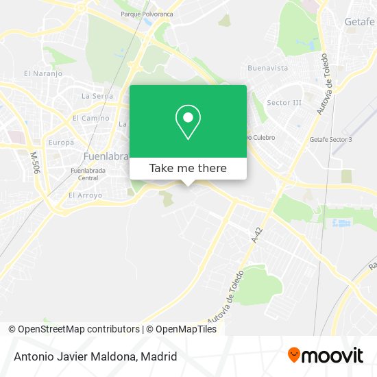 Antonio Javier Maldona map