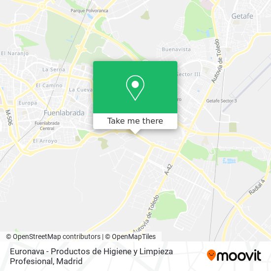 mapa Euronava - Productos de Higiene y Limpieza Profesional