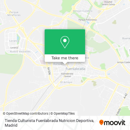 mapa Tienda Culturista Fuenlabrada Nutricion Deportiva