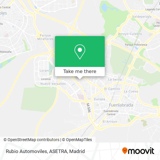 Rubio Automoviles, ASETRA map