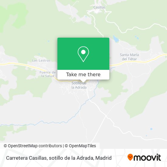 mapa Carretera Casillas, sotillo de la Adrada