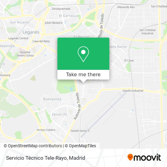 mapa Servicio Técnico Tele-Rayo