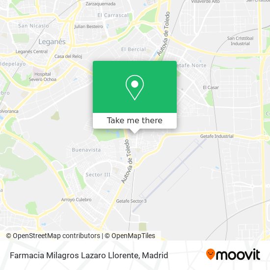 Farmacia Milagros Lazaro Llorente map