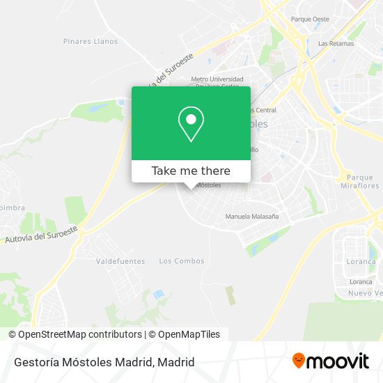 mapa Gestoría Móstoles Madrid