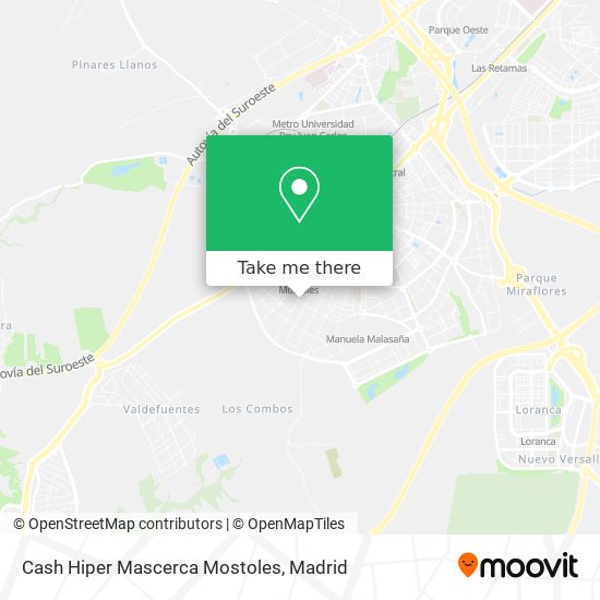 mapa Cash Hiper Mascerca Mostoles