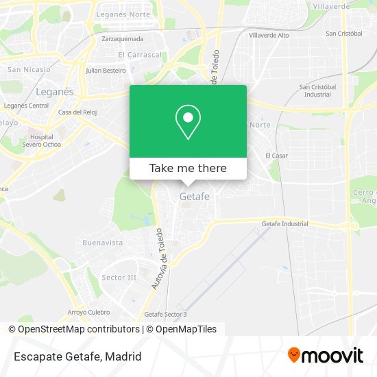 mapa Escapate Getafe