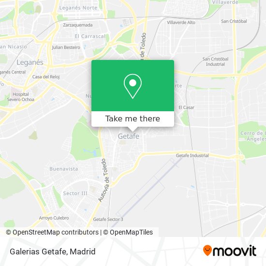 Galerias Getafe map