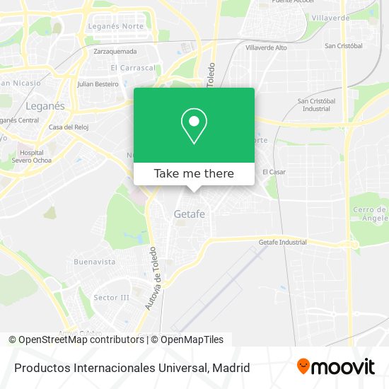 Productos Internacionales Universal map