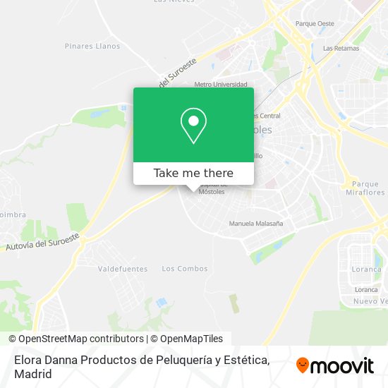 mapa Elora Danna Productos de Peluquería y Estética