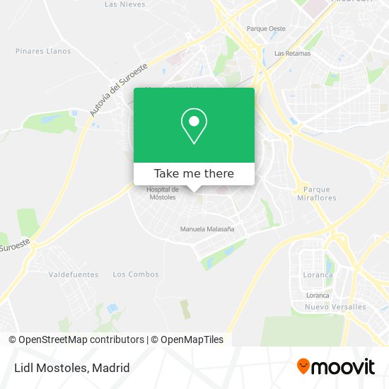 Lidl Mostoles map