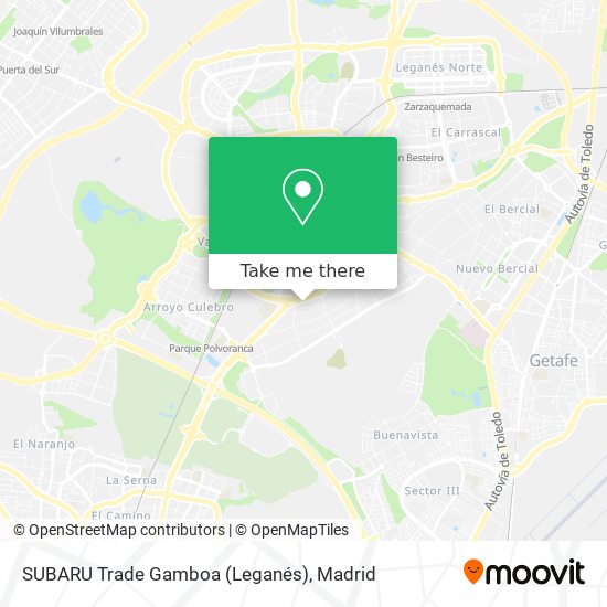 SUBARU Trade Gamboa (Leganés) map