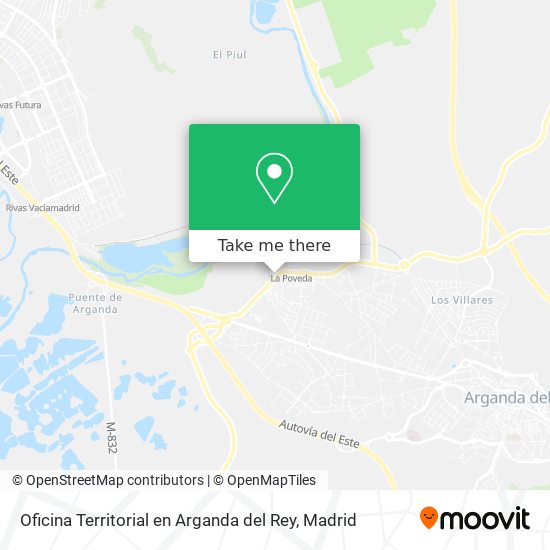 mapa Oficina Territorial en Arganda del Rey
