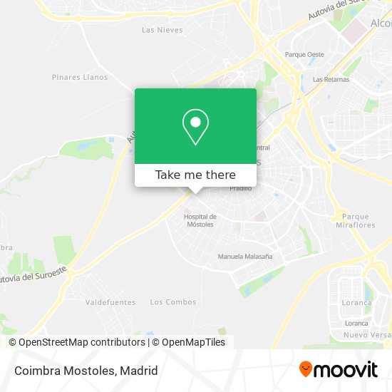 Coimbra Mostoles map