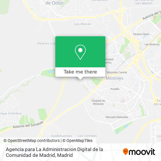 Agencia para La Administracion Digital de la Comunidad de Madrid map