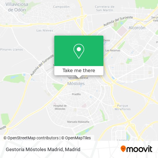 mapa Gestoría Móstoles Madrid