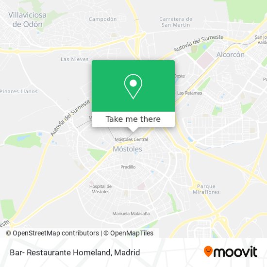 mapa Bar- Restaurante Homeland