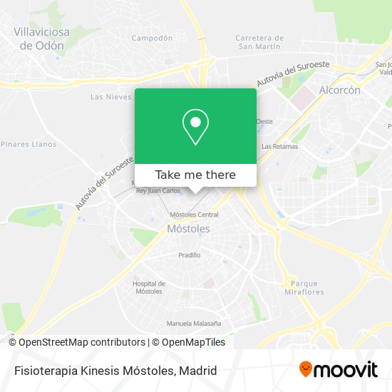 Fisioterapia Kinesis Móstoles map