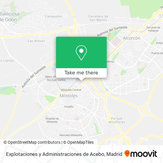 Explotaciones y Administraciones de Acebo map