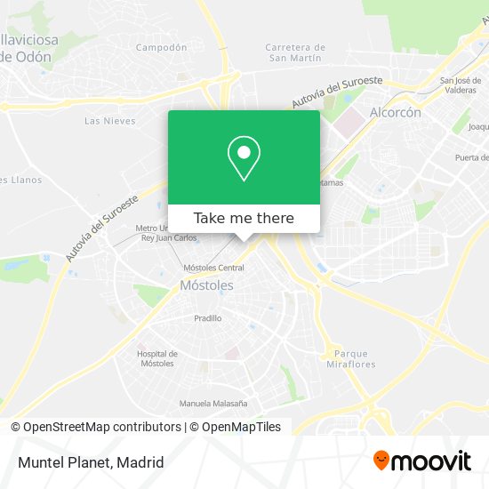 mapa Muntel Planet