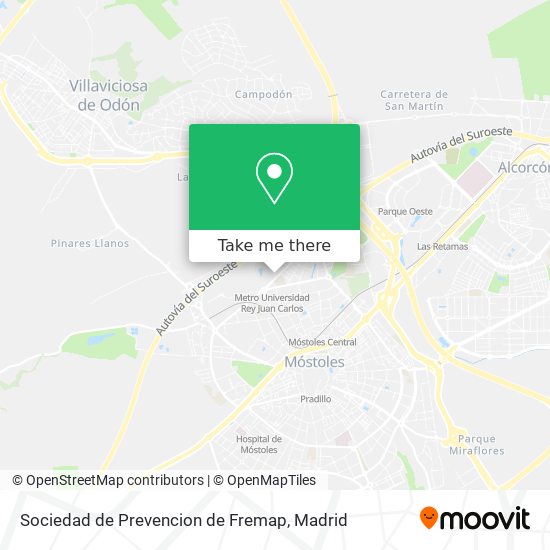 mapa Sociedad de Prevencion de Fremap