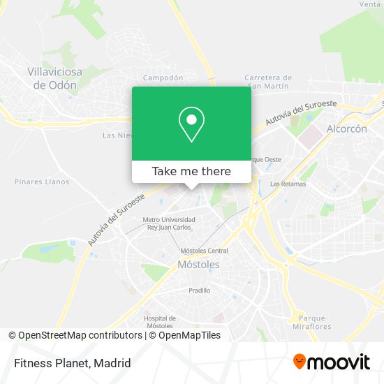 mapa Fitness Planet