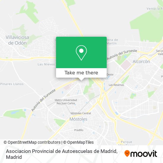 Asociacion Provincial de Autoescuelas de Madrid map