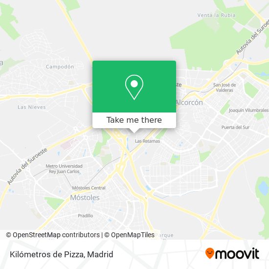 mapa Kilómetros de Pizza