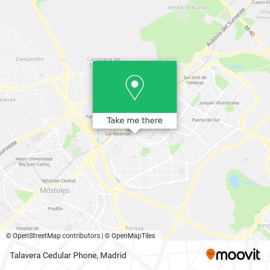 Talavera Cedular Phone map