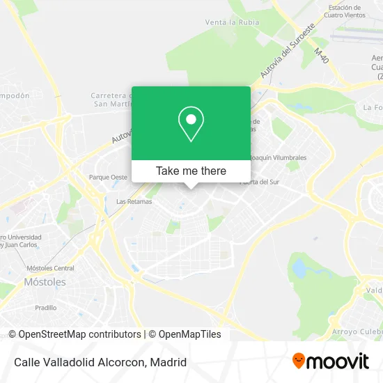 Calle Valladolid Alcorcon map