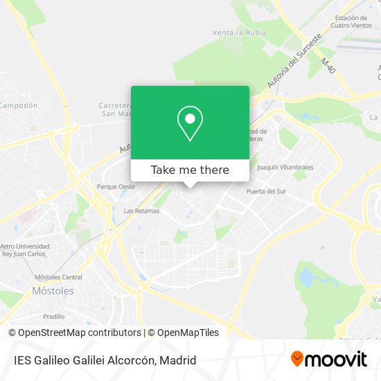 mapa IES Galileo Galilei Alcorcón