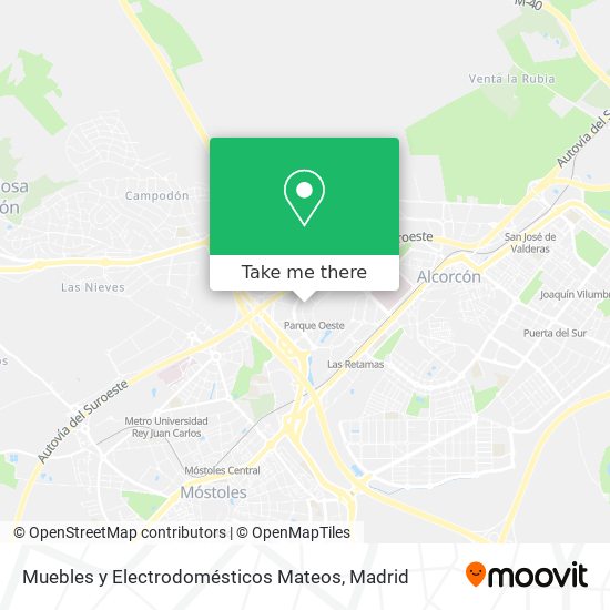 Muebles y Electrodomésticos Mateos map