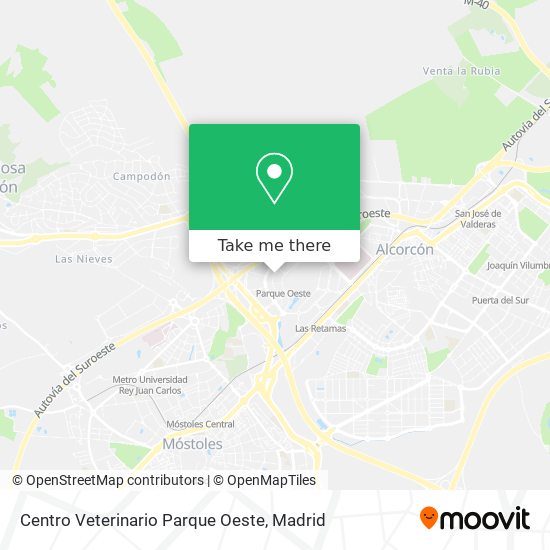 Centro Veterinario Parque Oeste map