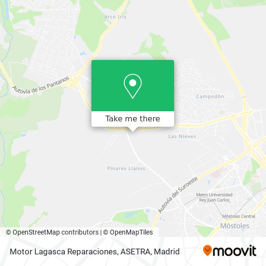 mapa Motor Lagasca Reparaciones, ASETRA